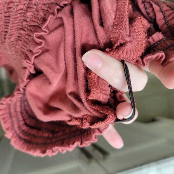 Brick Red Maxi Skirt with Pockets - Picture 2 of 5